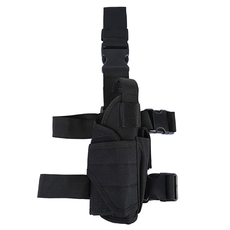 Outdoor Multi-functional Leg Bag Tactical Pouch with Waist Belt - Black-1