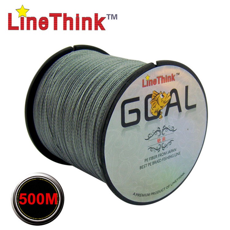 LINETHINK Goal 500m PE Braided Fishing Line, Diameter: 1.5mm - Grey-1