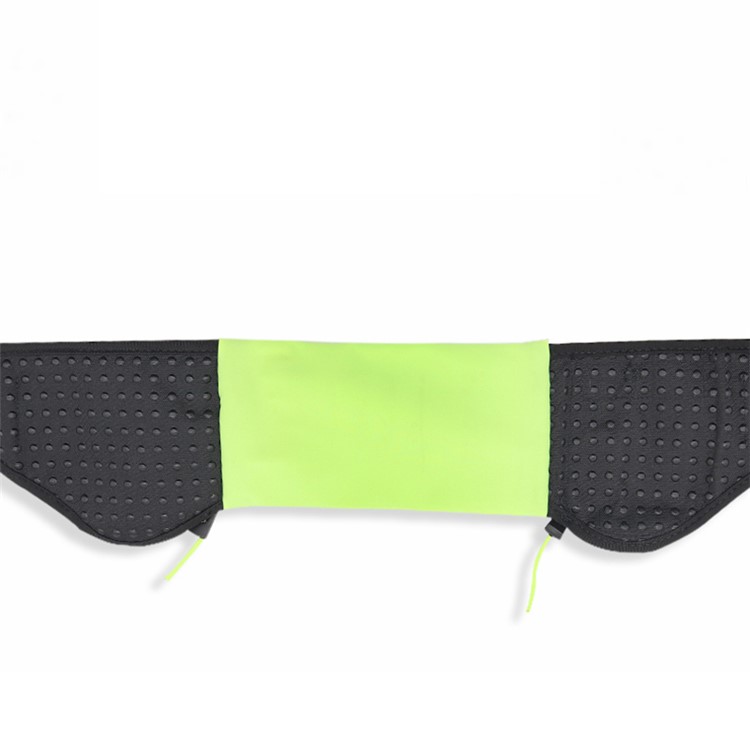 ROMIX RH42 Zippered Sports Waist Belt Bag for Running Jogging Traveling - Black / Green-6