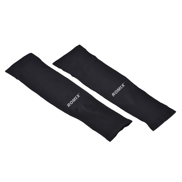 1 Pair ROMIX RH41 Cooling Arm Sleeves UV Protection for Bike Hike Golf Cycle Drive etc - Black-2