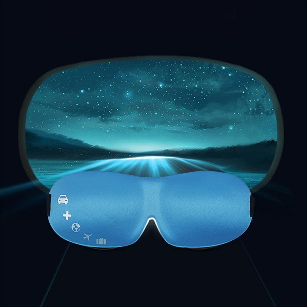 Pictórico. Fino RH37 3D Eyeshade Con Ojos Para Ojos Durmientes Para el Ojo - Azul-3