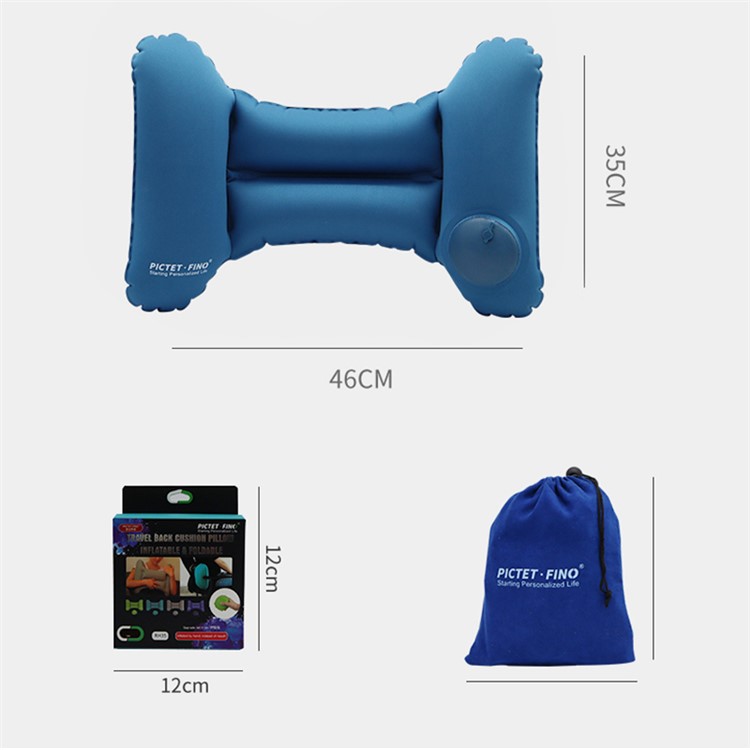 ROMIX RH35 Travel Folding Self-inflating Back Cushion Pillow - Grey-6