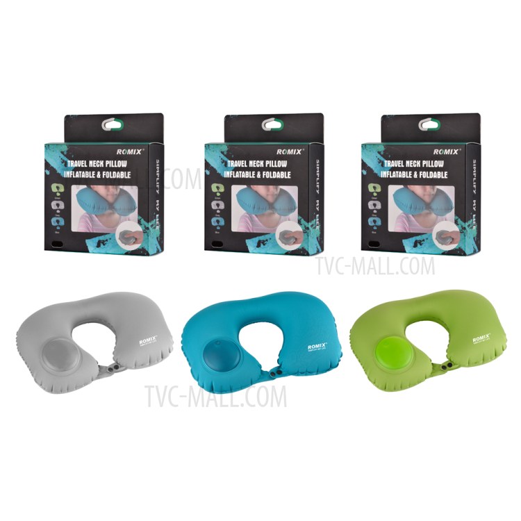 Romix RH34 U collo di corsa cuscino gonfiabile e pieghevole Pillow - Grigio-9