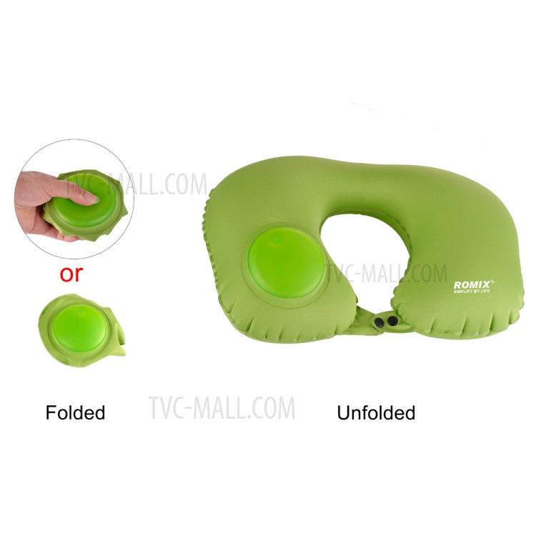 ROMIX RH34 U-shaped Restoration Inflatable Travel Neck Pillow - Green-10