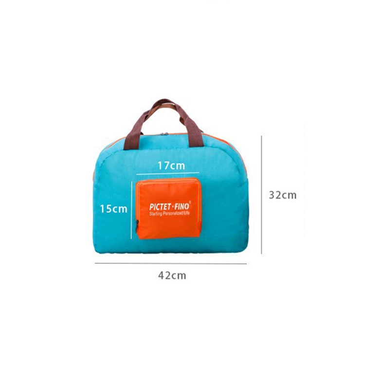 ROMIX RH29 Unisex Foldable Travel Duffel Bag Sports Gym Water Resistant Nylon Luggage Handbag - Grey-5