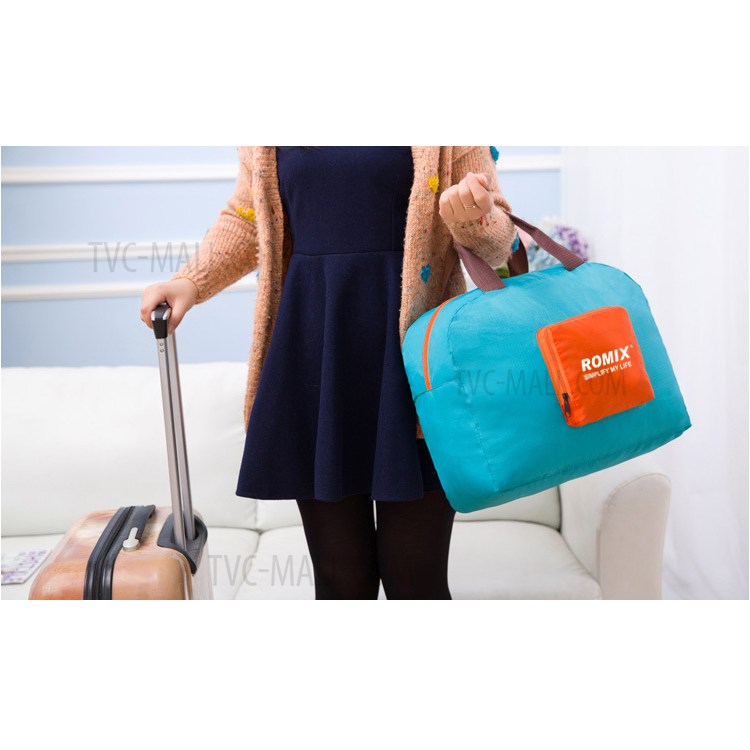 ROMIX RH29 Lightweight Travel Duffel Gym Bag Foldable Luggage Bag for Men and Women - Blue-11