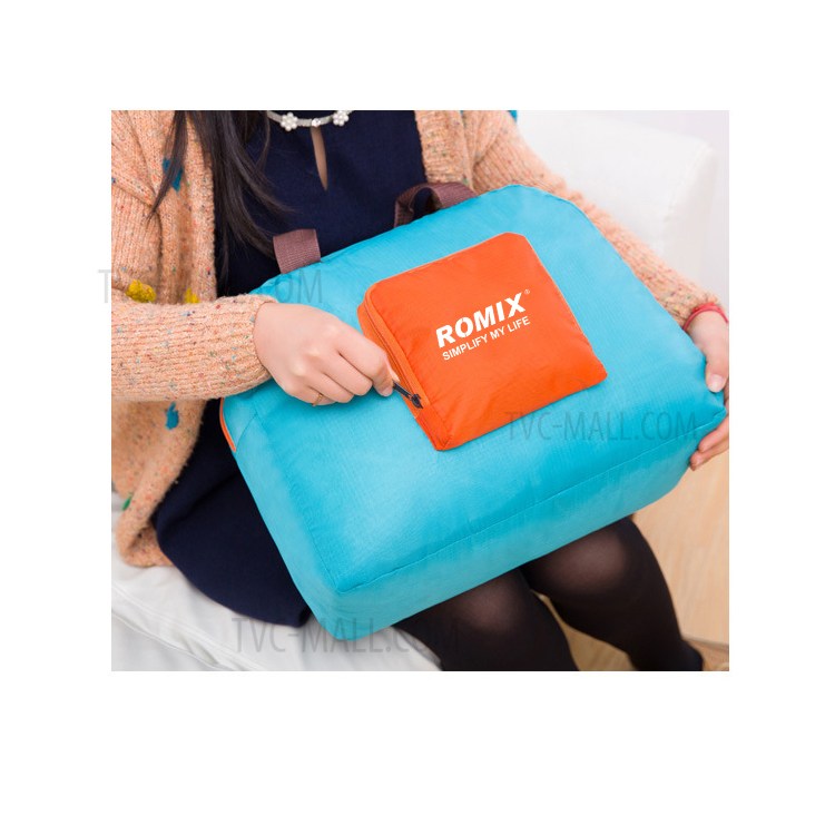 ROMIX RH29 Lightweight Travel Duffel Gym Bag Foldable Luggage Bag for Men and Women - Blue-12