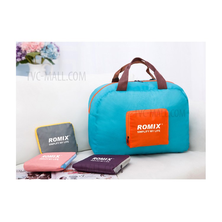 ROMIX RH29 Lightweight Travel Duffel Gym Bag Foldable Luggage Bag for Men and Women - Blue-8