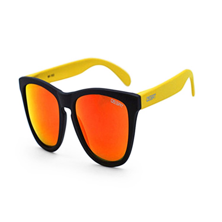 OSSAT PC Lens UV400 Protection Polarized Sunglasses - Black / Yellow + Pink Lens-1
