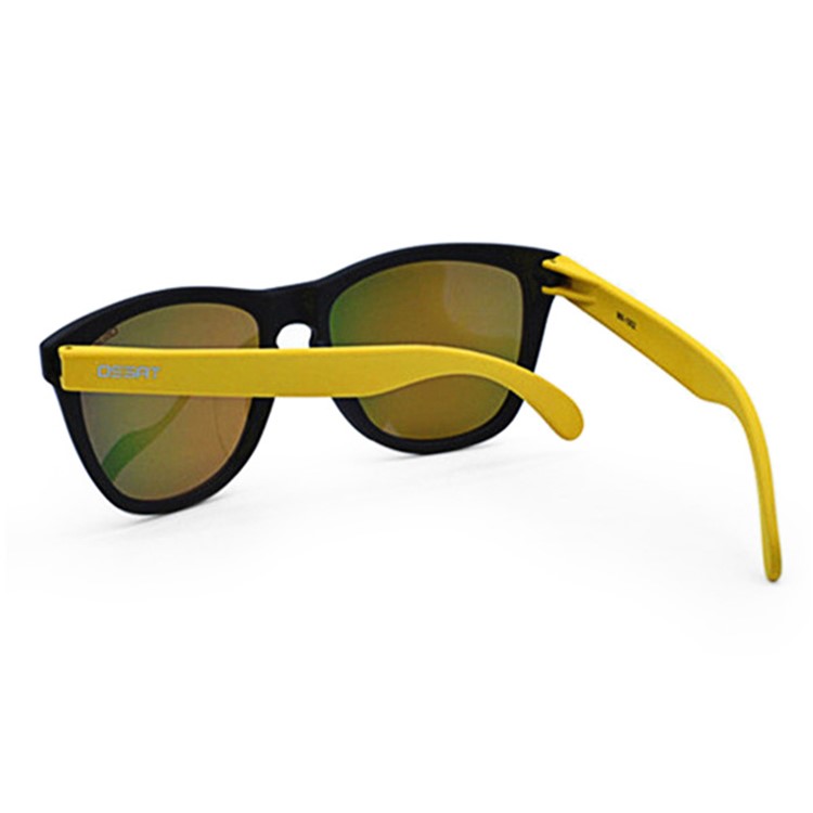 OSSAT PC Lens UV400 Protection Polarized Sunglasses - Black / Yellow + Pink Lens-3