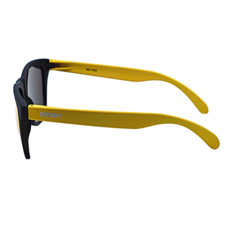 OSSAT PC Lens UV400 Protection Polarized Sunglasses - Black / Yellow + Pink Lens-5