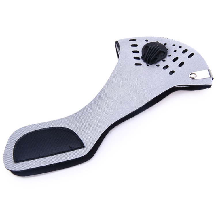 Outdoor Sports Cycling Activated Carbon Filter Mask Face Mask - Grey-3