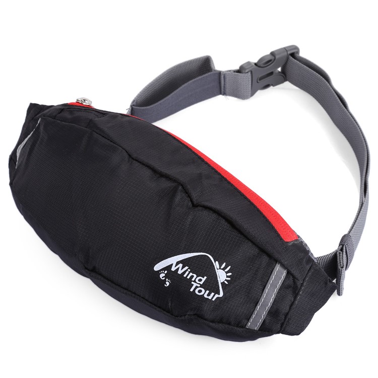 WIND TOUR Outdoor Cycling Running Portable Waist Bag - Black-2