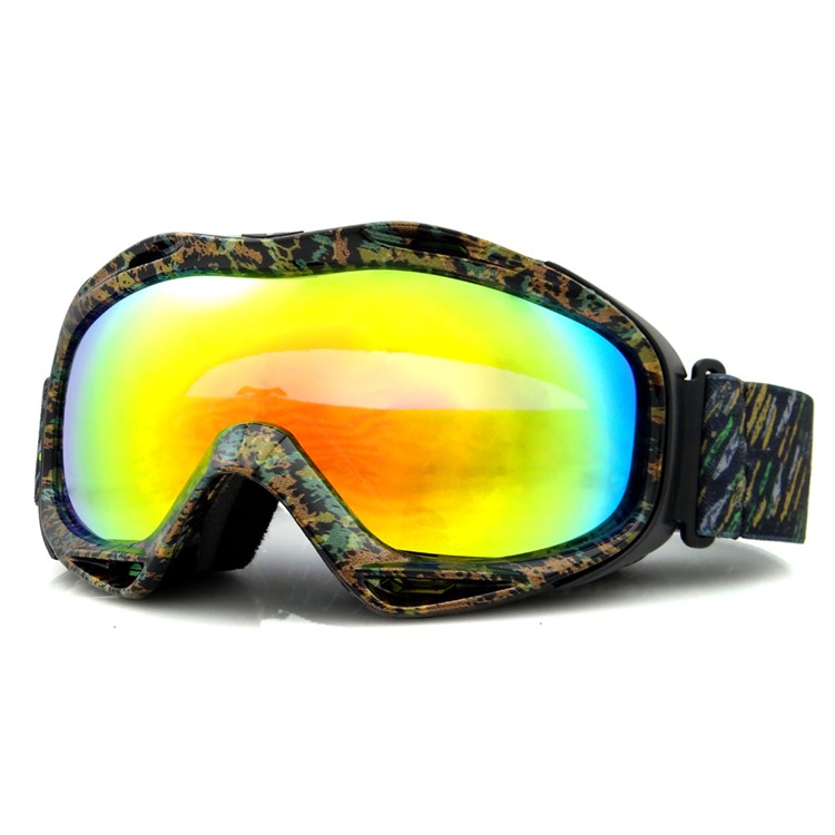 Professional UV400 Snow Skating Glasses (HE-516) - Leopard Pattern-2