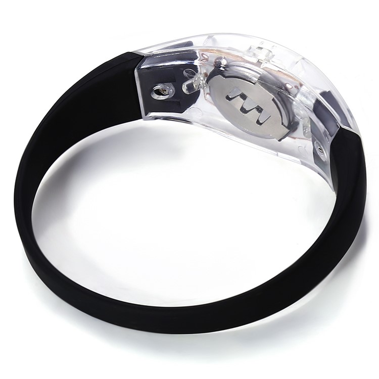 Outdoor Voice Control LED Light Glows Silicone Wristband - Red Light-4