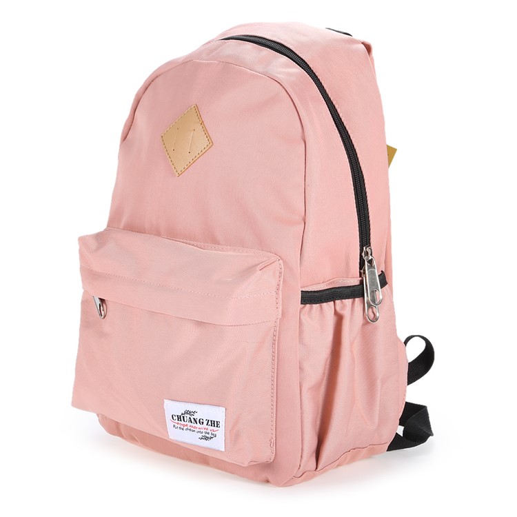 Nylon Polyeseter Leisure Backpack Rucksack Outdoor Hiking Bag for Boys and Girls - Pink-4
