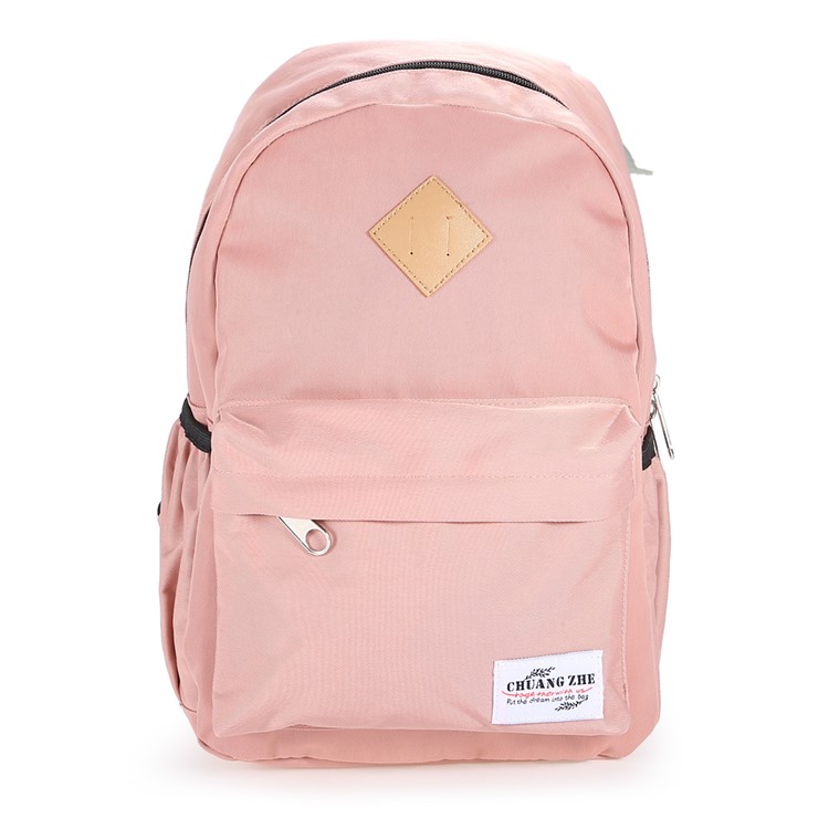 Nylon Polyeseter Leisure Backpack Rucksack Outdoor Hiking Bag for Boys and Girls - Pink-5