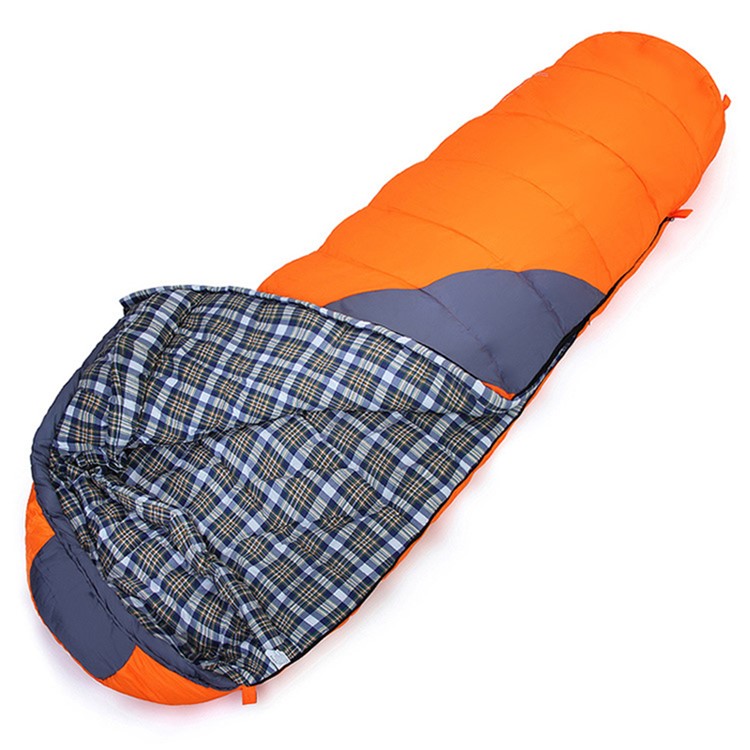 HASKY CY-802 Outdoor Camping Cotton Filling Warm Mummy Sleeping Bag - Orange-2