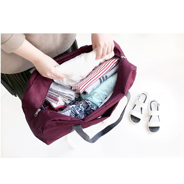 ROMIX RH43 Foldable Travel Waterproof Nylon Handbag - Wine Red-4
