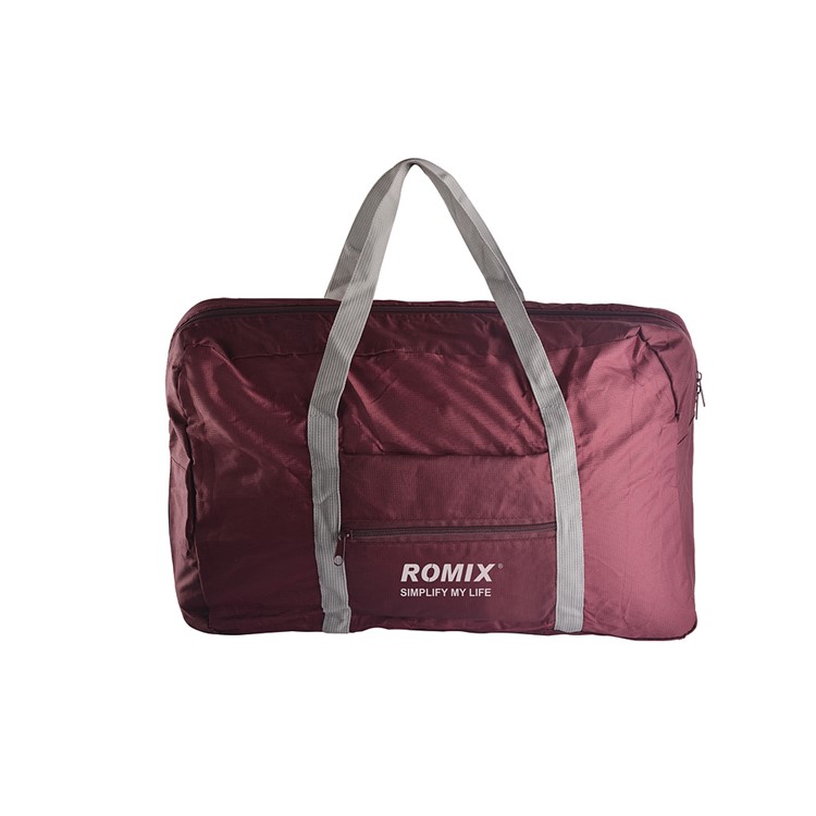 ROMIX RH43 Foldable Travel Waterproof Nylon Handbag - Wine Red-6