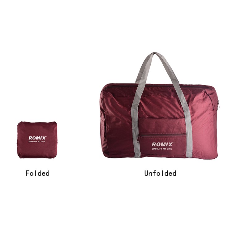 ROMIX RH43 Foldable Travel Waterproof Nylon Handbag - Wine Red-7
