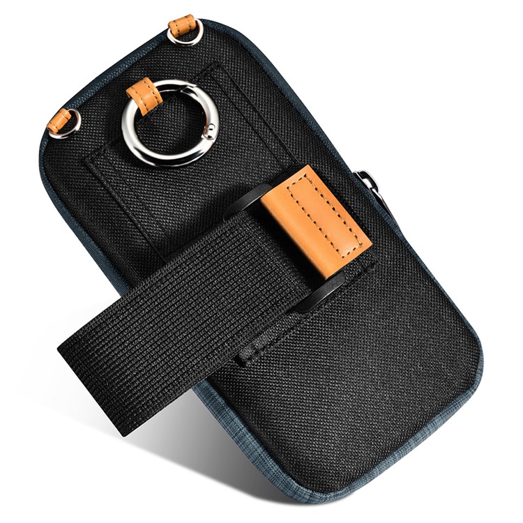 XOOMZ Cloth and PU Leather Mobile Phone Armband Bag, Size: 18 x 9.8 x 3.8cm - Black-3