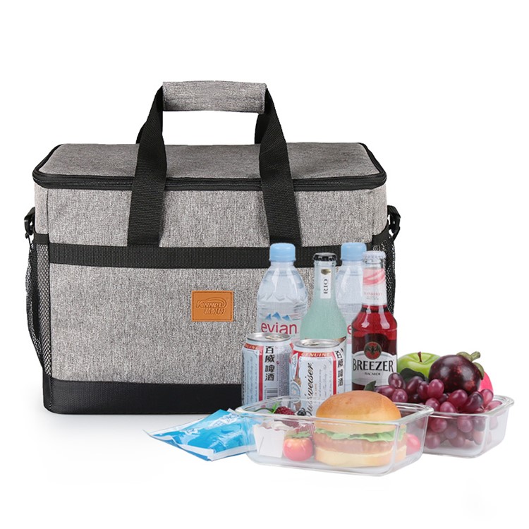 KINNET 33L Large Waterproof Insulation Outdoor Picnic Box Cooler Bag with Shoulder / Hand Straps - Grey-1