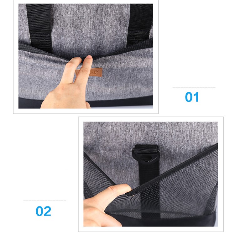 KINNET 33L Large Waterproof Insulation Outdoor Picnic Box Cooler Bag with Shoulder / Hand Straps - Grey-10