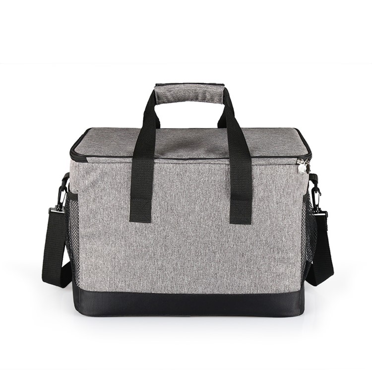 KINNET 33L Large Waterproof Insulation Outdoor Picnic Box Cooler Bag with Shoulder / Hand Straps - Grey-4