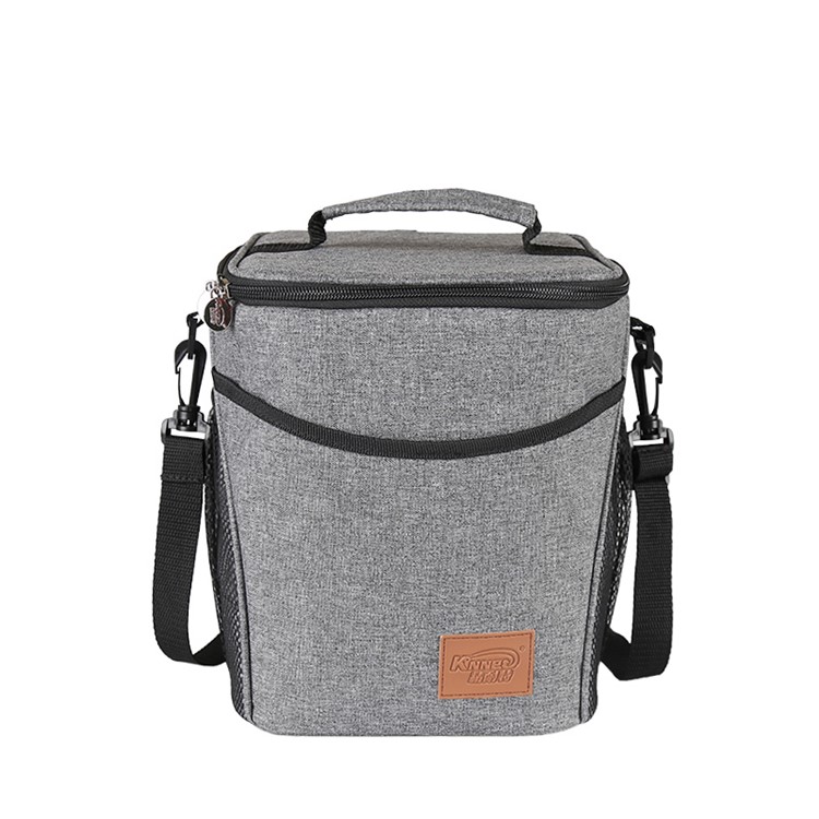 KINNET 9L Oxford Cloth Waterproof Insulation Lunch Box Bag Outdoor Camping Picnic Handbag - Grey-3