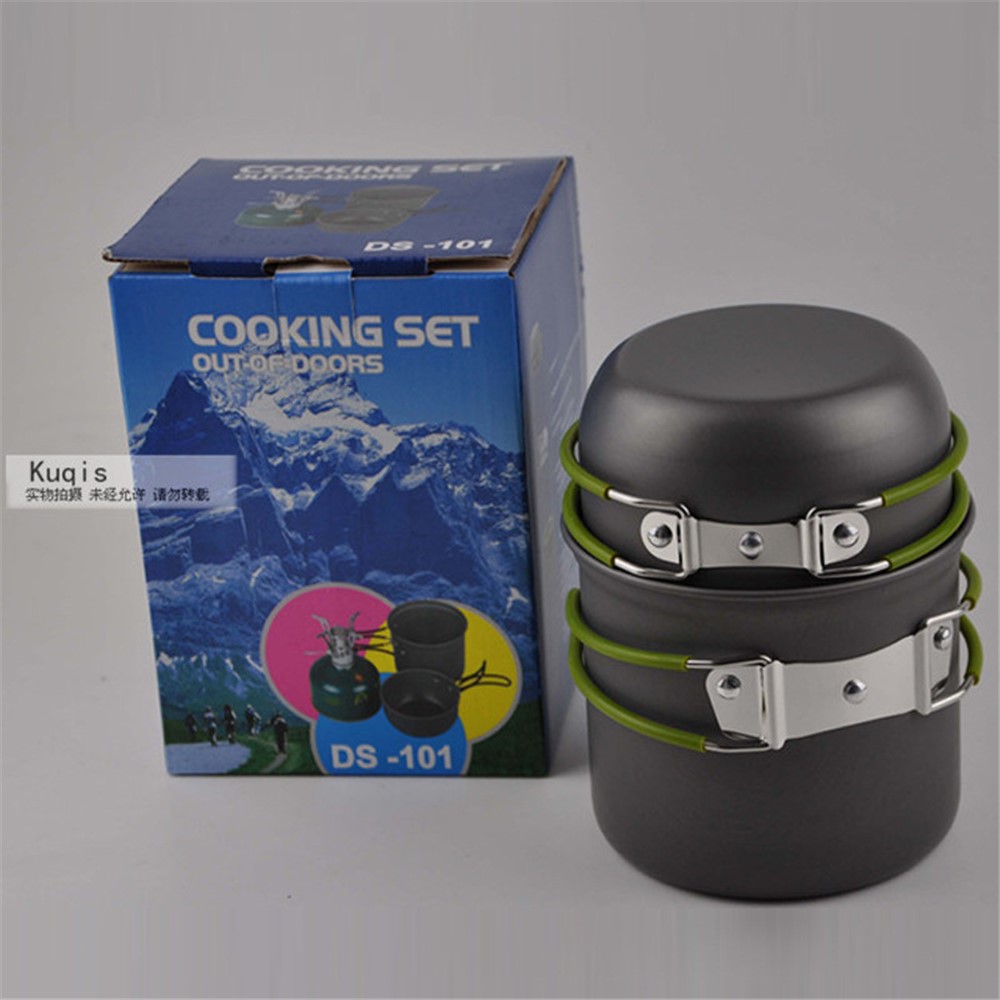 DS-101 Camping Hiking Foldable Cookware Set Pot Pan-7