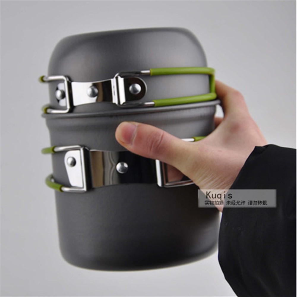 DS-101 Camping Hiking Foldable Cookware Set Pot Pan-8