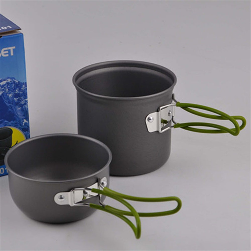 DS-101 Camping Hiking Foldable Cookware Set Pot Pan-9