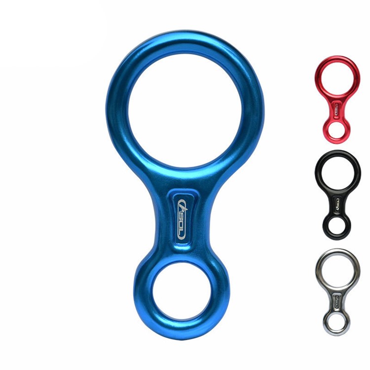 ASOL Aluminum-magnesium Alloy 35KN Figure 8 Descender Rigging Plate for Rappelling Climbing - Blue-1