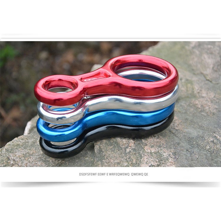ASOL Aluminum-magnesium Alloy 35KN Figure 8 Descender Rigging Plate for Rappelling Climbing - Blue-10
