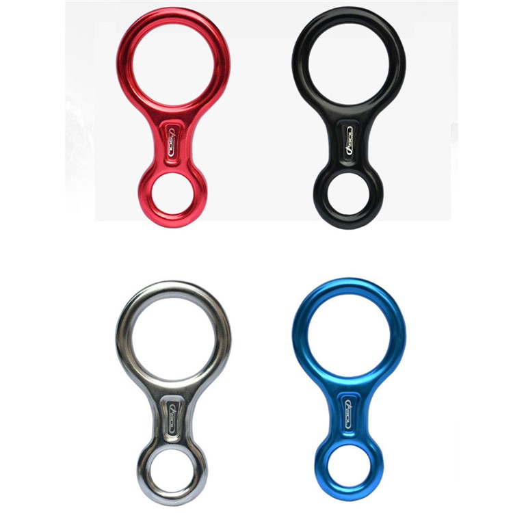 ASOL Aluminum-magnesium Alloy 35KN Figure 8 Descender Rigging Plate for Rappelling Climbing - Blue-11