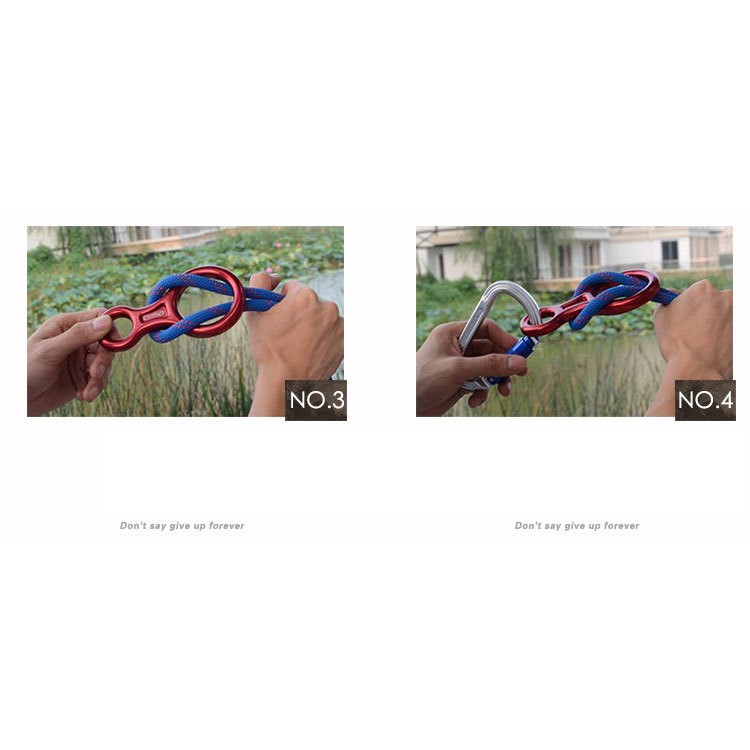 ASOL Aluminum-magnesium Alloy 35KN Figure 8 Descender Rigging Plate for Rappelling Climbing - Blue-12