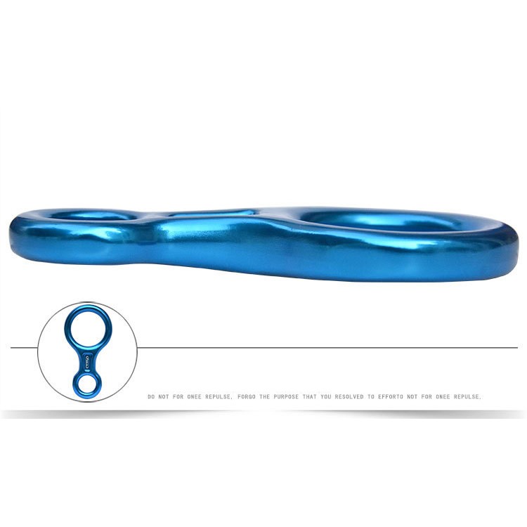 ASOL Aluminum-magnesium Alloy 35KN Figure 8 Descender Rigging Plate for Rappelling Climbing - Blue-4