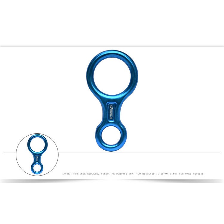 ASOL Aluminum-magnesium Alloy 35KN Figure 8 Descender Rigging Plate for Rappelling Climbing - Blue-6