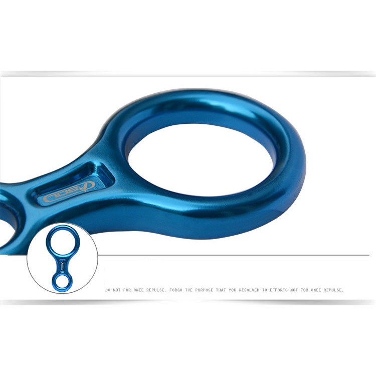 ASOL Aluminum-magnesium Alloy 35KN Figure 8 Descender Rigging Plate for Rappelling Climbing - Blue-7
