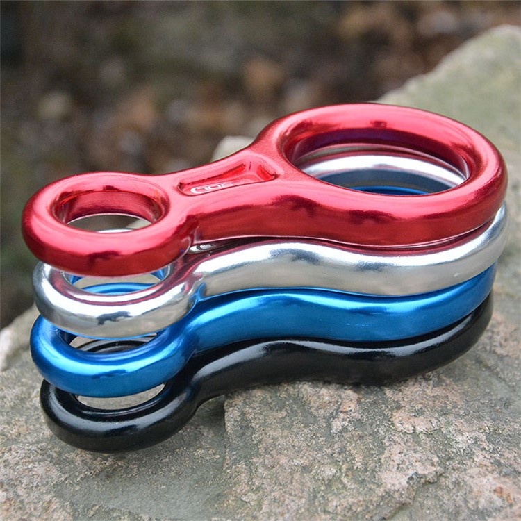 ASOL Aluminum-magnesium Alloy 35KN Figure 8 Descender Rigging Plate for Rappelling Climbing - Blue-8