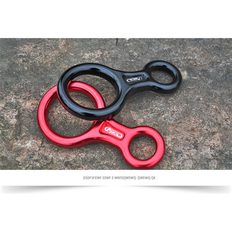 ASOL Aluminum-magnesium Alloy 35KN Figure 8 Descender Rigging Plate for Rappelling Climbing - Blue-9