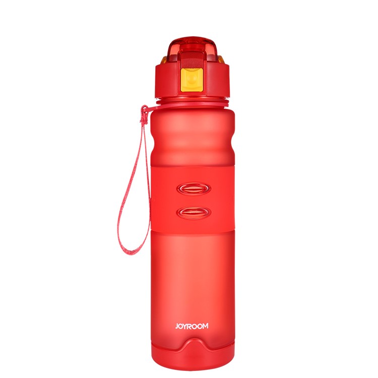 JOYROOM CY160 600ml Canoch Color Sports Bottle Food Grade Portable Straw Water Bottle - Red-1