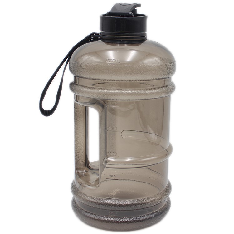 2.2L BPA-Free PETG Half Gallon Water Bottle with Handle - Black-1