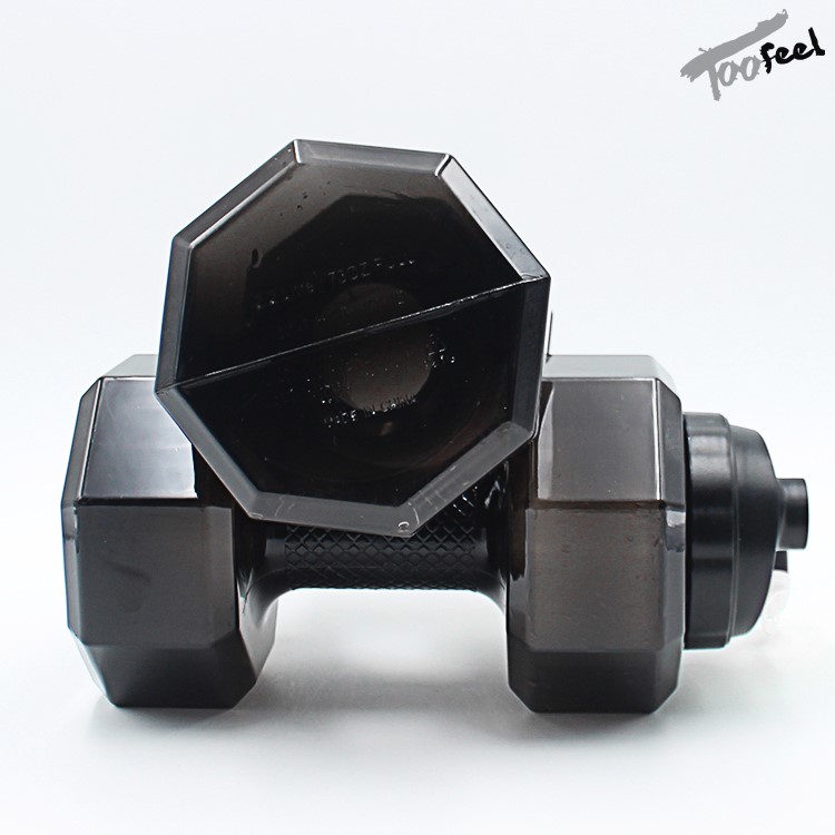 2.2L Dumbbell Water Jug Eco-friendly Sports Fitness Exercise Water Bottle Cup - Black-3