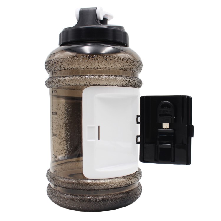 2.5L BPA-Free PETG Sports Portable Water Bottle with Storage Space and Handle - Black-10