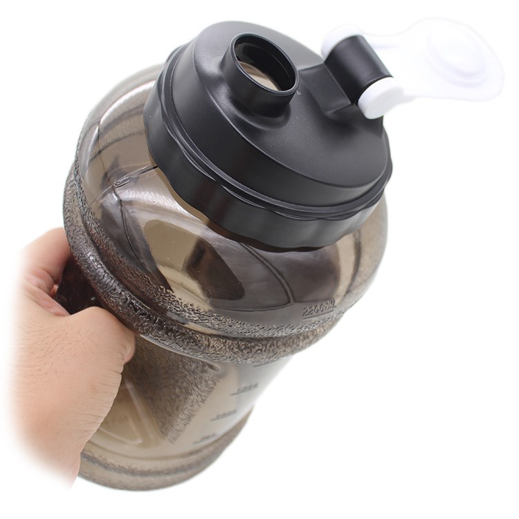 2.5L BPA-Free PETG Sports Portable Water Bottle with Storage Space and Handle - Black-2