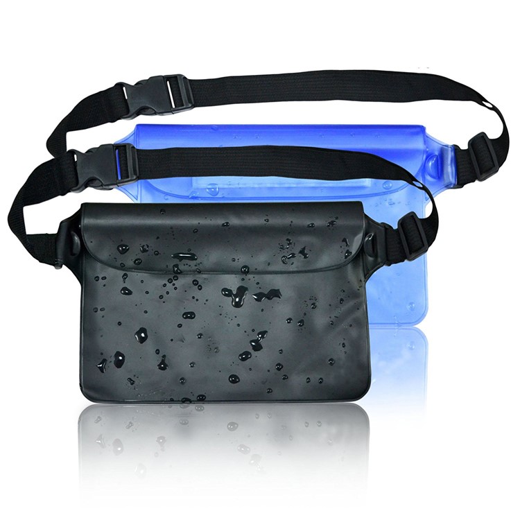 2Pcs/Set Universal PVC 2M Underwater Waterproof Case Bag Pouch (YF220-150) - Black + Blue-4