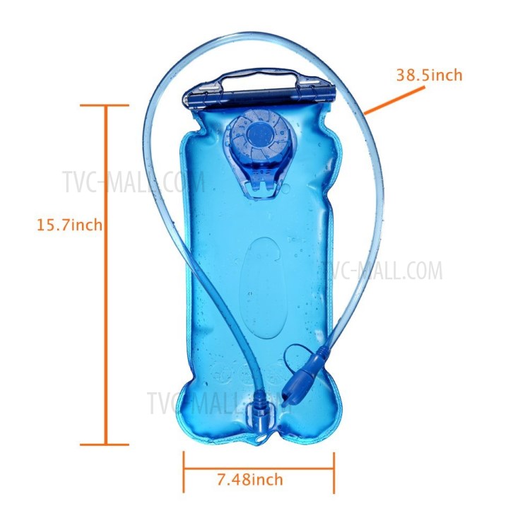 2L Foldable EVA Hydration Bladder Bicycle Climbing Camping Hiking Water Bag Pouch - Blue-5