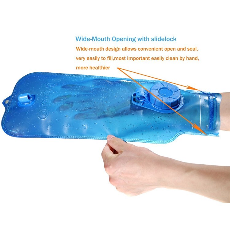 3L Foldable EVA Hydration Bladder Bicycle Climbing Camping Hiking Water Bag Pouch Cover - Blue-4